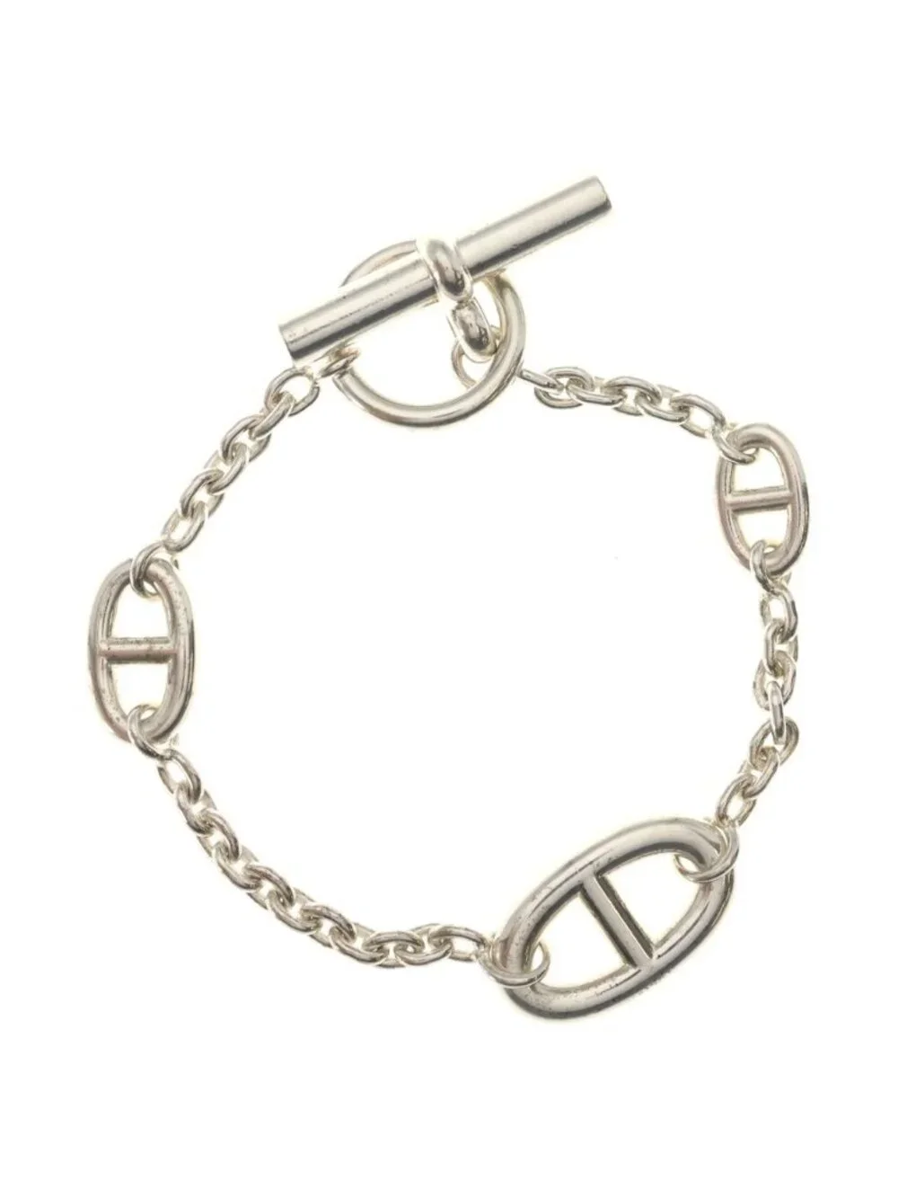 Hermes Chaine D'ancre Farandole Bracelet Argente Silver